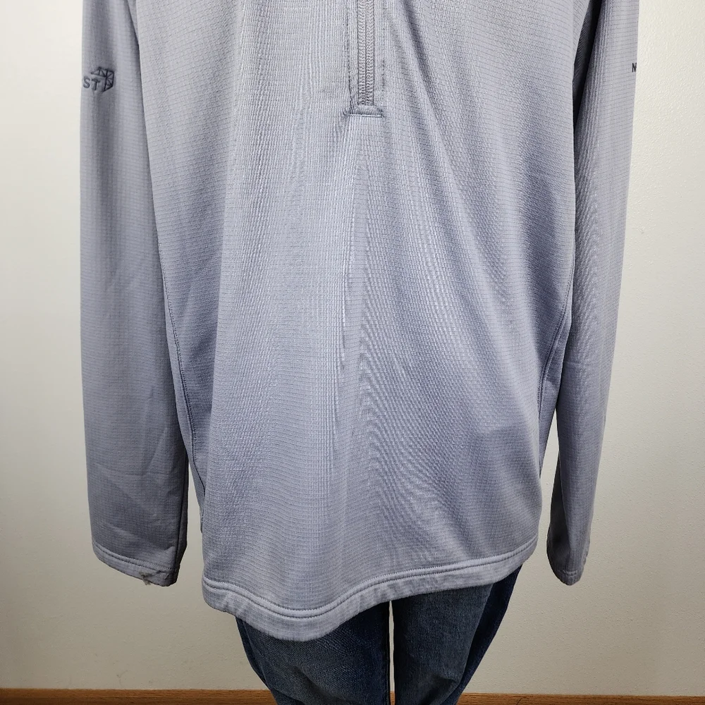 North Face Quarter-Zip Performance Pullover Jacket - Light Gray Sz XXL